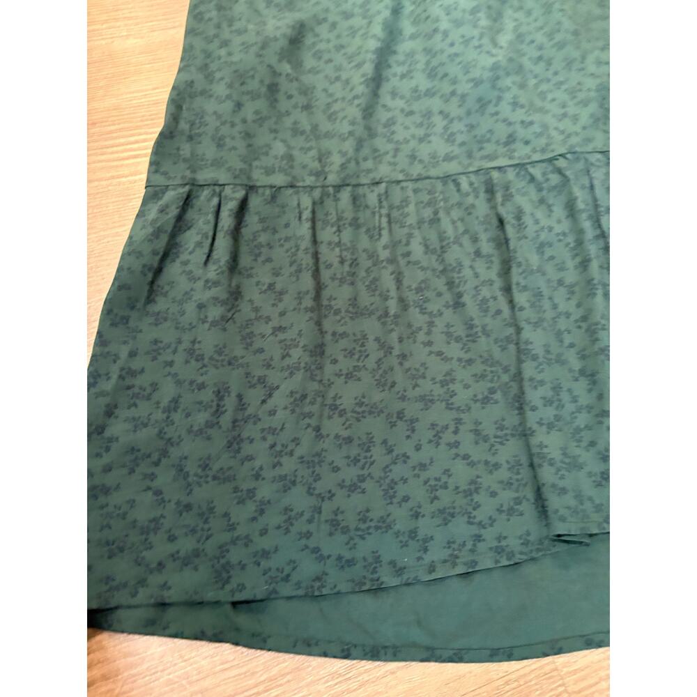 Hollister Green Milkmaid Midi Dress Cottage Feminine Peasant XL Shabby Chic - Picture 10 of 13